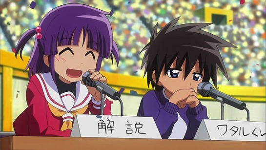 Izumi (another favorite of mine) and Wataru doing the marathon commentary.